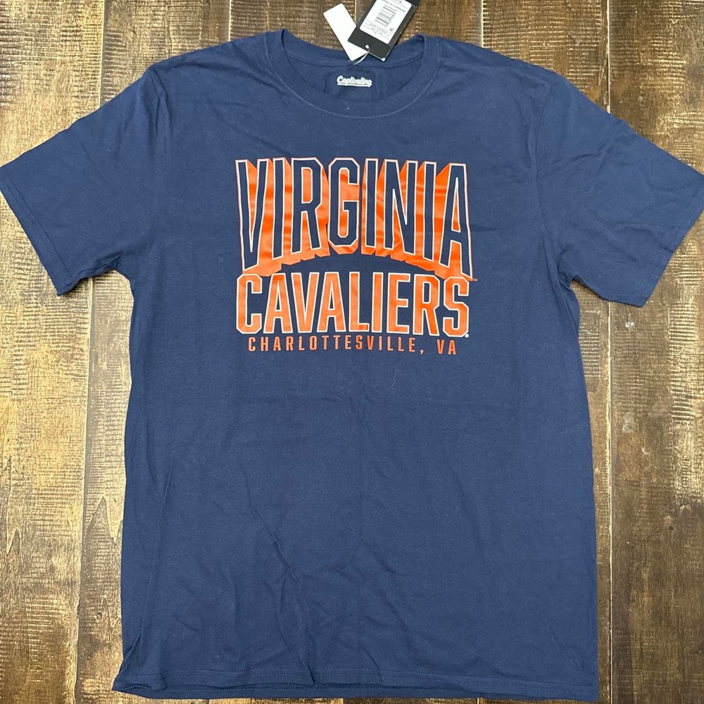 Captivating Navy Blue Virginia Cavaliers Graphic Tee T-Shirt